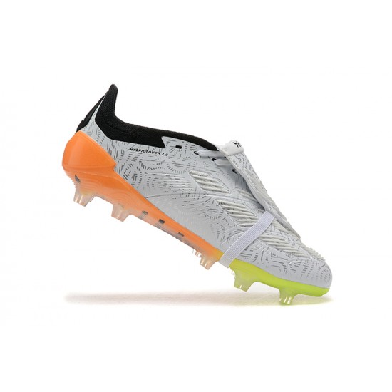 Adidas Predator Accuracy FG White and Orange Soccer Cleats