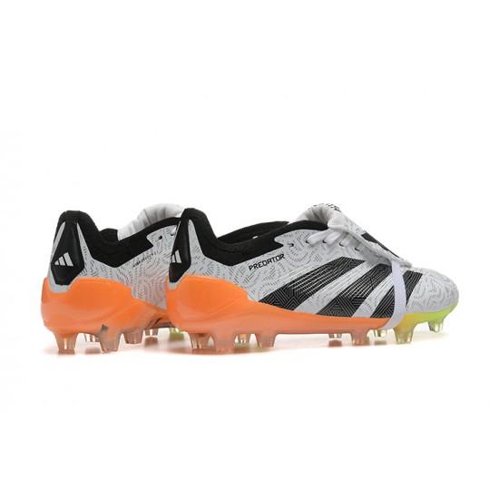 Adidas Predator Accuracy FG White and Orange Soccer Cleats