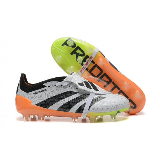 Adidas Predator Accuracy FG White and Orange Soccer Cleats