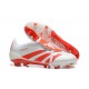 Adidas Predator Accuracy FG White and Red Soccer Cleats