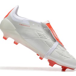 Adidas Predator Accuracy FG White and Red Soccer Cleats 