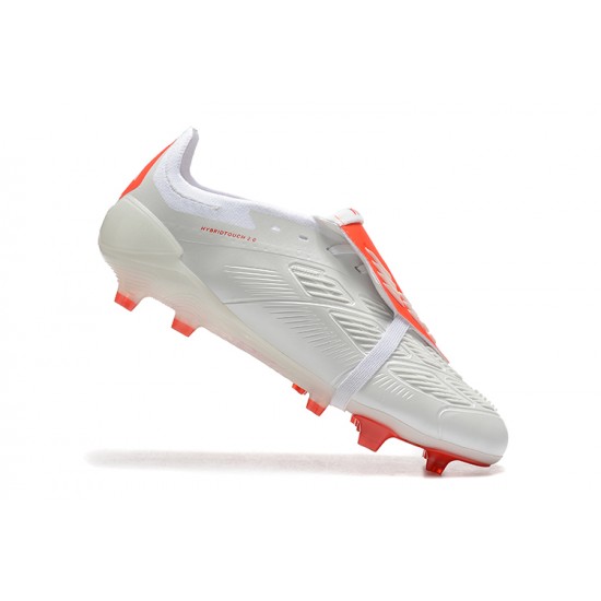 Adidas Predator Accuracy FG White and Red Soccer Cleats