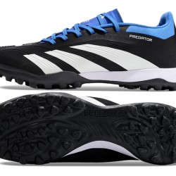 Adidas Predator 24 Elite TF Black and Blue Mens Soccer Cleats 