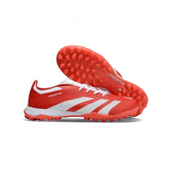 Adidas Predator 24 Elite TF Red and White Mens Soccer Cleats 