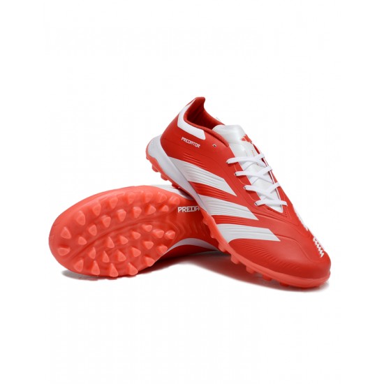 Adidas Predator 24 Elite TF Red and White Mens Soccer Cleats