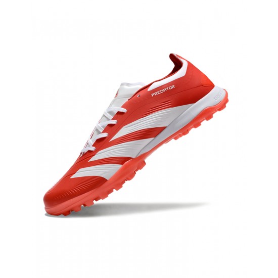 Adidas Predator 24 Elite TF Red and White Mens Soccer Cleats