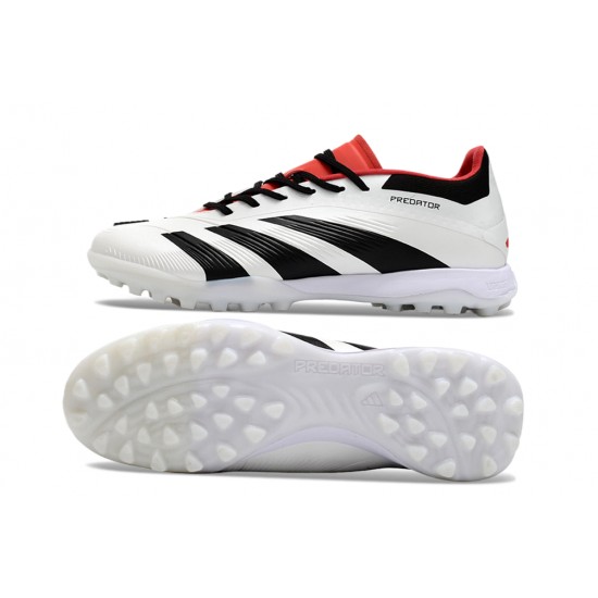 Adidas Predator 24 Elite TF White and Black Mens Soccer Cleats 