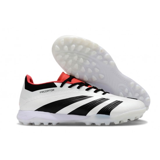 Adidas Predator 24 Elite TF White and Black Mens Soccer Cleats