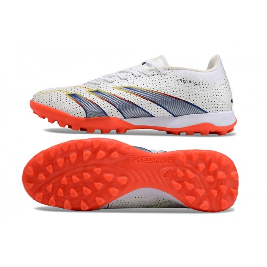 Adidas Predator 24 Elite TF White and Orange Mens Soccer Cleats