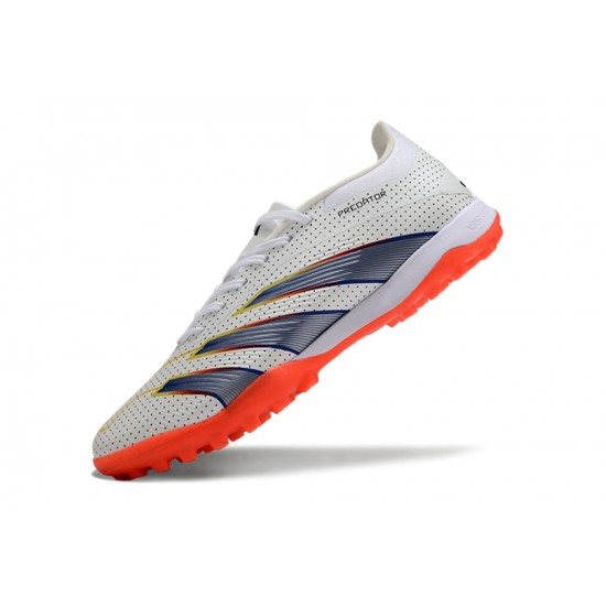 Adidas Predator 24 Elite TF White and Orange Mens Soccer Cleats