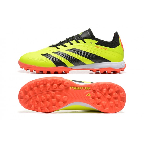 Adidas Predator 24 Elite TF Yellow and Black Soccer Cleats 