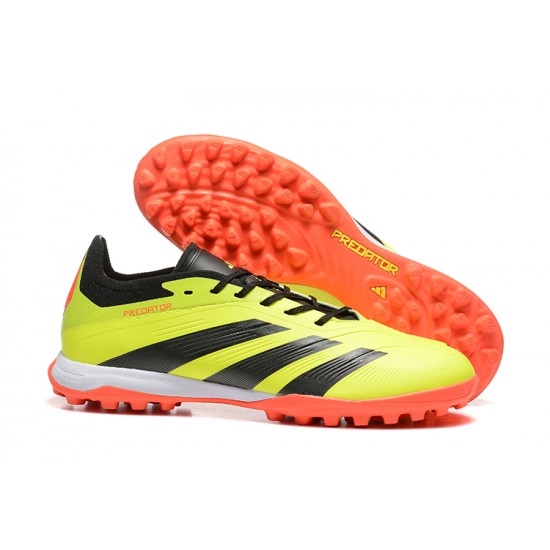 Adidas Predator 24 Elite TF Yellow and Black Soccer Cleats 