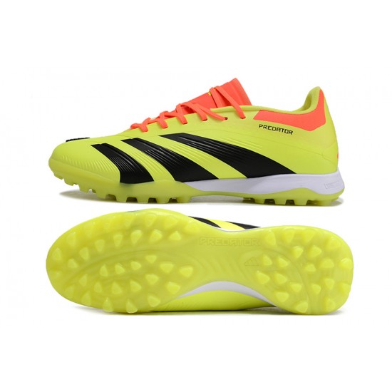 Adidas Predator 24 Elite TF Yellow and Black Mens Soccer Cleats 