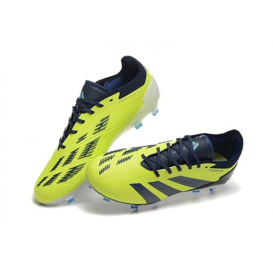 Adidas Predator Accuracy FG Black and Yellow Mens Soccer Cleats