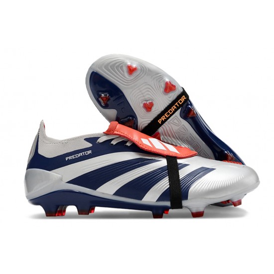 Sale Adidas Predator Accuracy FG Boost Soccer Cleats Deep Blue Grey Red