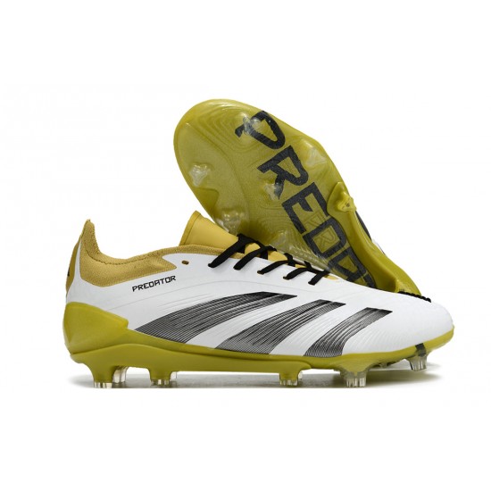 Sale Adidas Predator Accuracy FG Boost Soccer Cleats Olive Black White