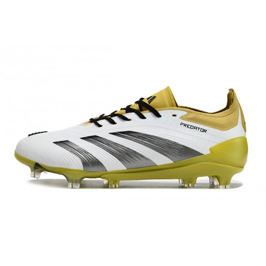 Adidas Predator Accuracy FG Boost Soccer Cleats Olive Black White