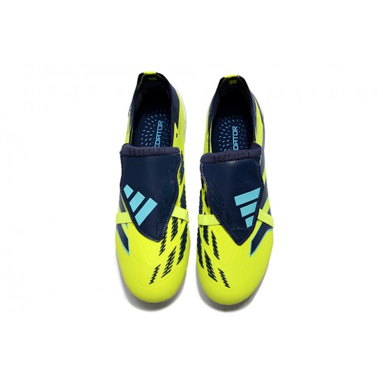 Adidas Predator Accuracy FG Boost Soccer Cleats Yellow Deep Blue
