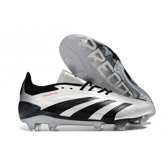 Adidas Predator Accuracy FG Low Soccer Cleats Black Silver