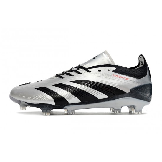 Adidas Predator Accuracy FG Low Soccer Cleats Black Silver