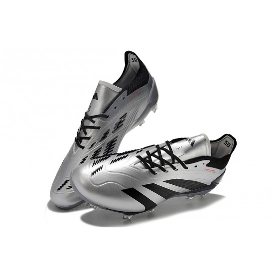 Adidas Predator Accuracy FG Low Soccer Cleats Black Silver