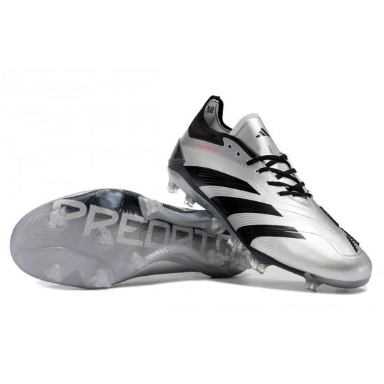 Adidas Predator Accuracy FG Low Soccer Cleats Black Silver