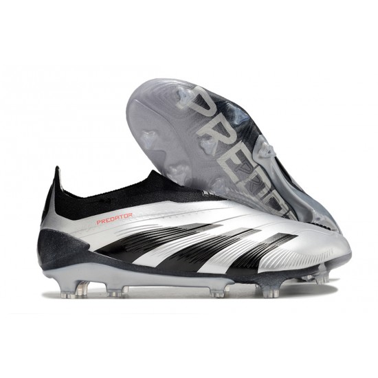 Sale Adidas Predator Accuracy FG Low Soccer Cleats Silver Black