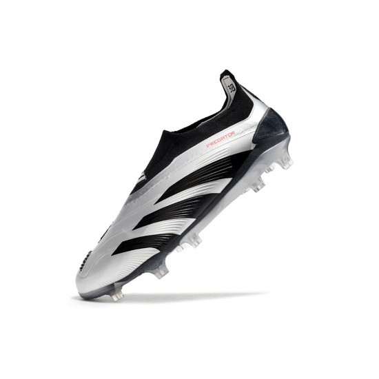 Adidas Predator Accuracy FG Low Soccer Cleats Silver Black