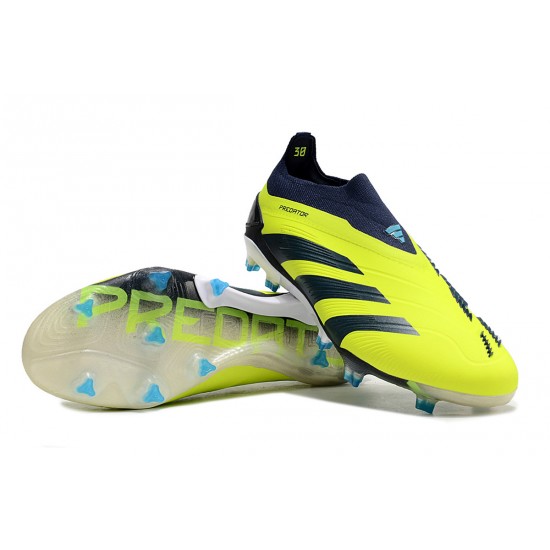 Sale Adidas Predator Accuracy FG Low Soccer Cleats Yellow Blue