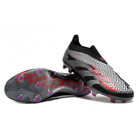 Adidas Predator Accuracy FG Soccer Cleats Black Silver Grey