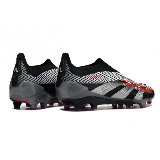 Sale Adidas Predator Accuracy FG Soccer Cleats Black Silver Grey