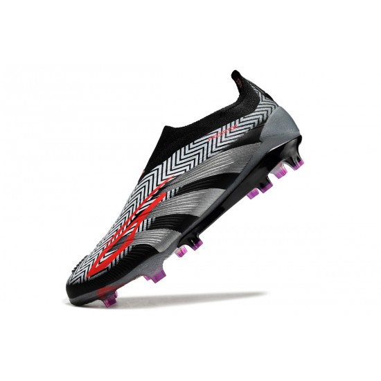 Adidas Predator Accuracy FG Soccer Cleats Black Silver Grey