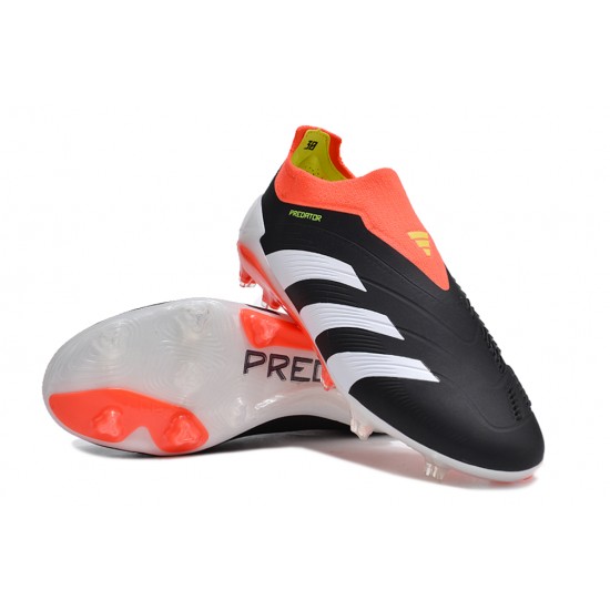 Adidas Predator Accuracy FG Soccer Cleats Black White Orange