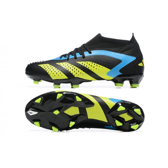 Sale Adidas Predator Accuracy FG Soccer Cleats Black Yellow Blue