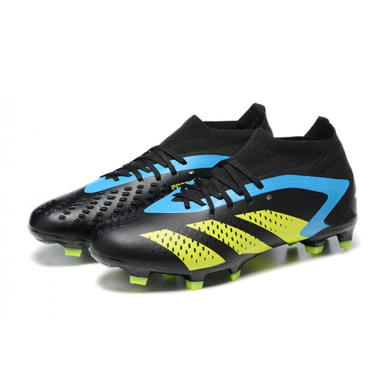 Sale Adidas Predator Accuracy FG Soccer Cleats Black Yellow Blue