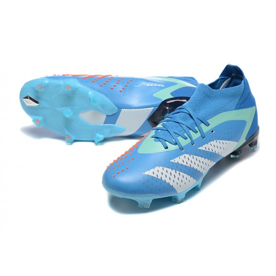 Sale Adidas Predator Accuracy FG Soccer Cleats Blue Grey