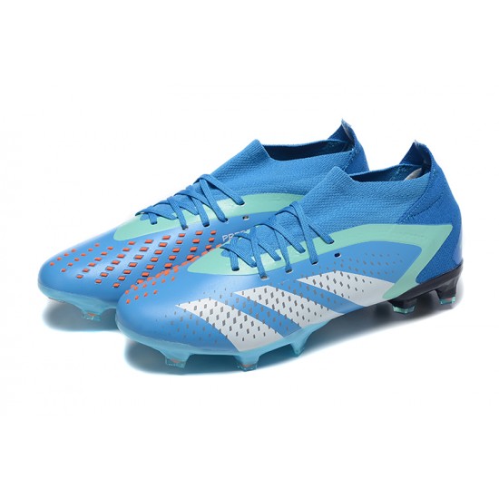 Sale Adidas Predator Accuracy FG Soccer Cleats Blue Grey