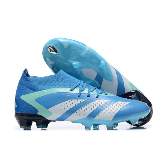 Sale Adidas Predator Accuracy FG Soccer Cleats Blue Grey