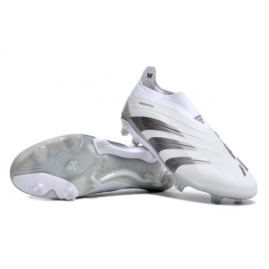 Sale Adidas Predator Accuracy FG Soccer Cleats Grey White