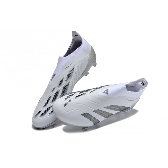 Adidas Predator Accuracy FG Soccer Cleats Grey White