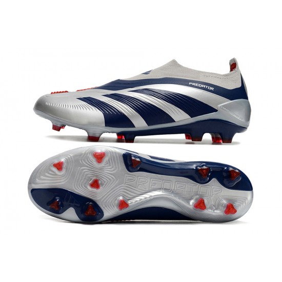 Sale Adidas Predator Accuracy FG Soccer Cleats Silver Blue Red