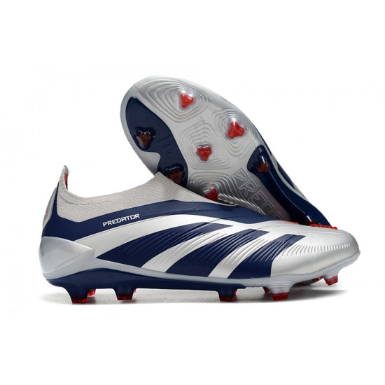 Sale Adidas Predator Accuracy FG Soccer Cleats Silver Blue Red