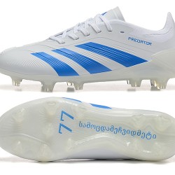 Adidas Predator Accuracy FG White Blue Mens Soccer Cleats 