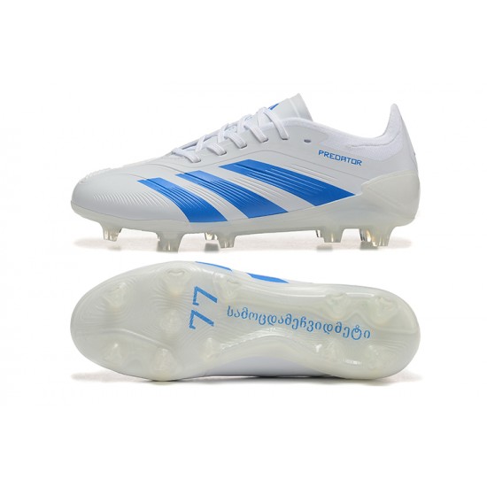 Adidas Predator Accuracy FG White Blue Mens Soccer Cleats