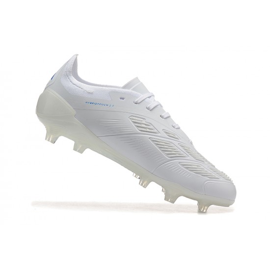 Adidas Predator Accuracy FG White Blue Mens Soccer Cleats