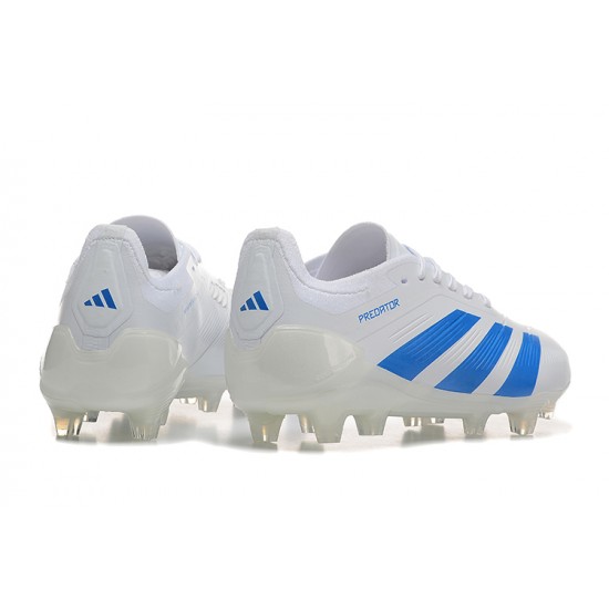 Adidas Predator Accuracy FG White Blue Mens Soccer Cleats