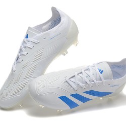 Adidas Predator Accuracy FG White Blue Mens Soccer Cleats 