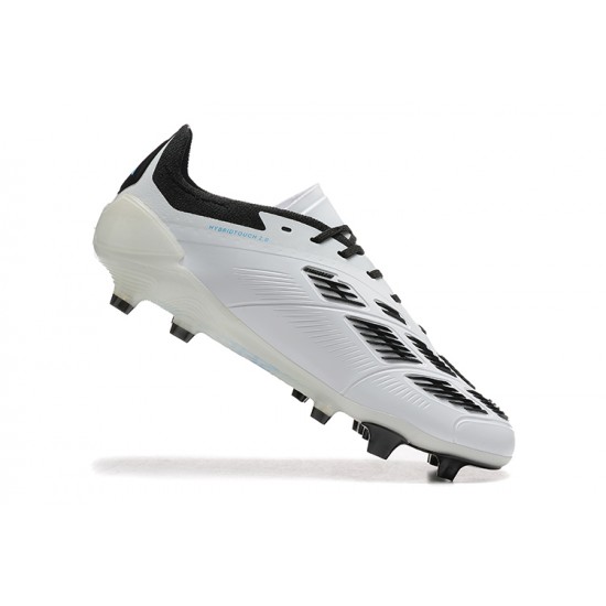 Adidas Predator Accuracy FG White and Black Mens Soccer Cleats