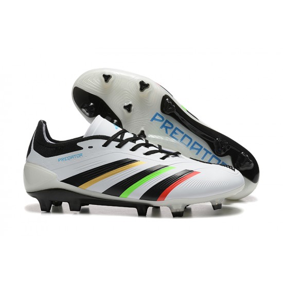 Adidas Predator Accuracy FG White and Black Mens Soccer Cleats