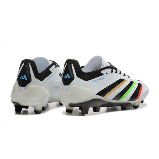 Adidas Predator Accuracy FG White and Black Mens Soccer Cleats